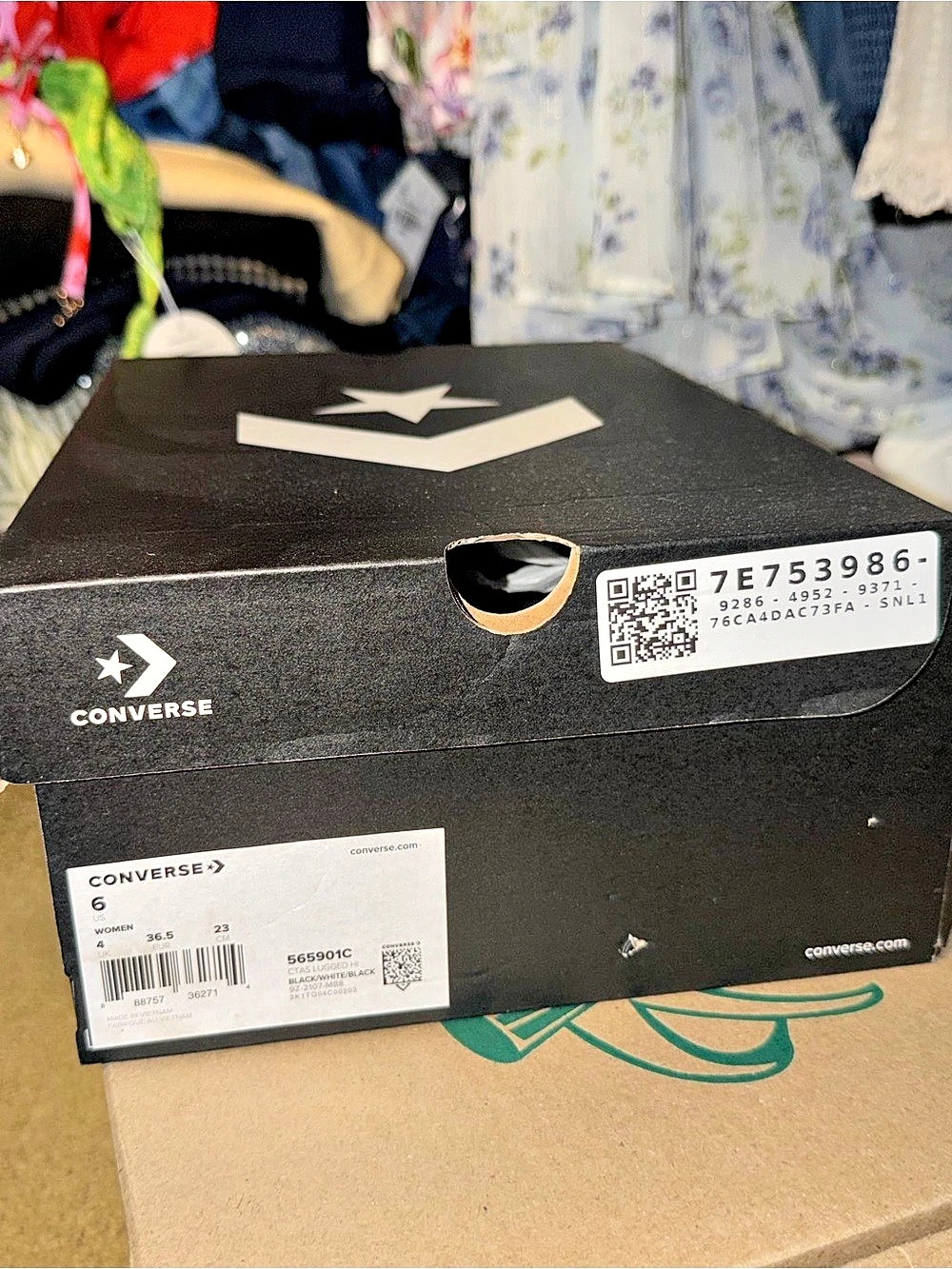 Converse Chuck Taylor All Star Lugged 2.0 Lugged 2.0 Black White US 6 NWT